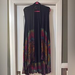 Zeyma Black Sleeveless Cardigan